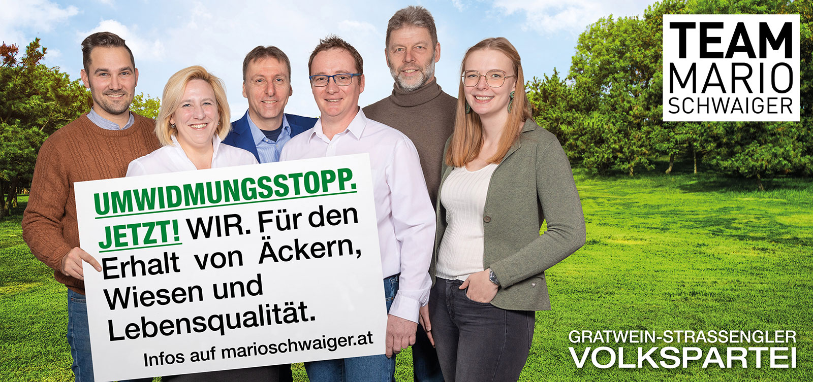 Umwidmungsstopp. JETZT! - Team Mario Schwaiger